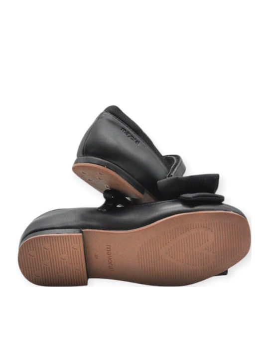 Kids Anatomic Ballerinas with Hoop & Loop Closure Black