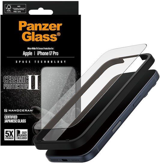 PanzerGlass Ceramic Tempered Glass (iPhone 17 / 17 Pro / 16 Pro)
