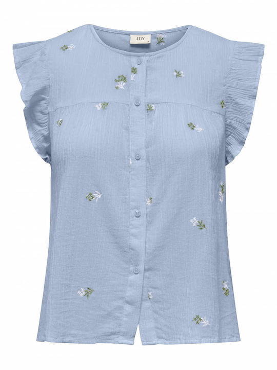 Без ръкави Женска Риза Sky Blue