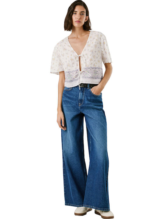 Langärmelig Damen Hemd Mousse White