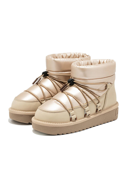 Snow Women's Snow Boots with Fur Beige