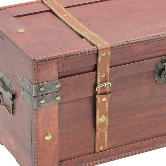 Keskor Wooden Trunk 56x25x25cm Brown