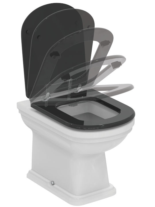 Ideal Standard Stehende Toilette mit Deckel Sanftes Schließen Weiße