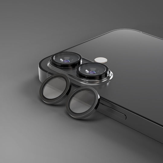 Etteri Προστασία Κάμερας Tempered Glass Μαύρο για το iPhone 17