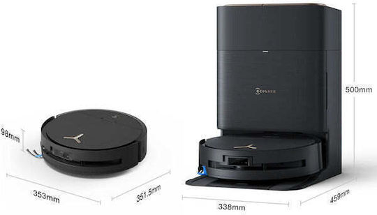 Ecovacs Deebot X9 Pro Omni Robot Vacuum Cleaner with Laser Mapping and 16600Pa Suction Power Black