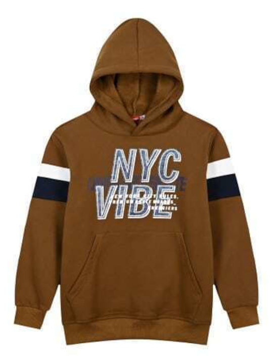 Kids Sweatshirt with Hood Brown