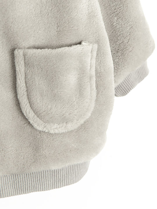 Kids Sweatshirt Cardigan with Hood Gray