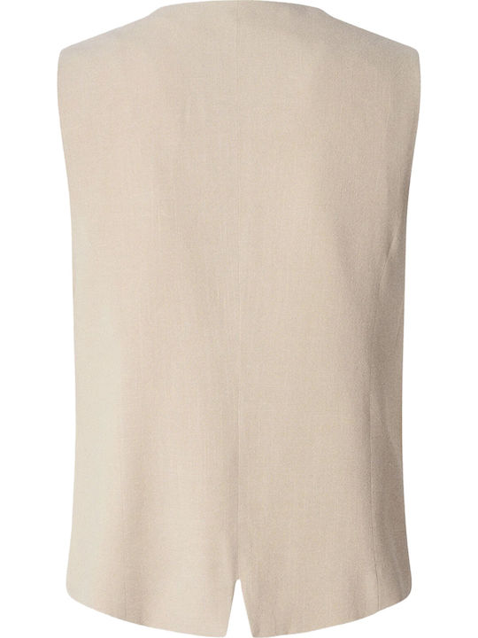 Women's Vest Light Beige