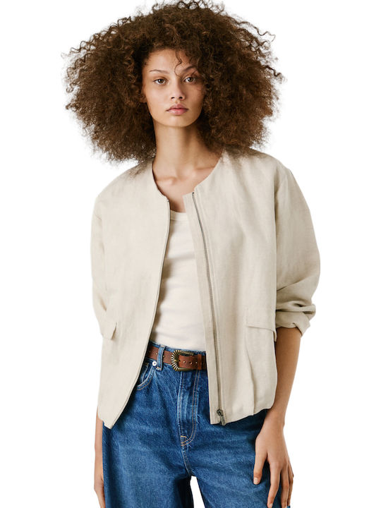 Γυναικείο Bomber Jacket Light Beige