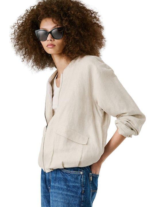 Γυναικείο Bomber Jacket Light Beige