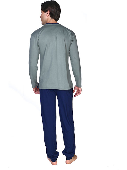 Comfort Men's Winter Pajamas Set Khaki