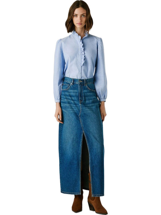 Denim Maxi Skirt