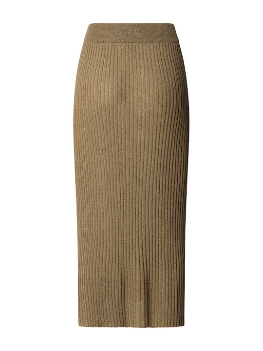 Denim Skirt Gold
