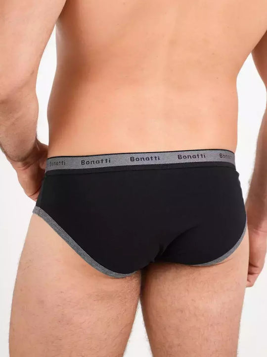 Herren Slips Schwarz mit Mustern 1Packung