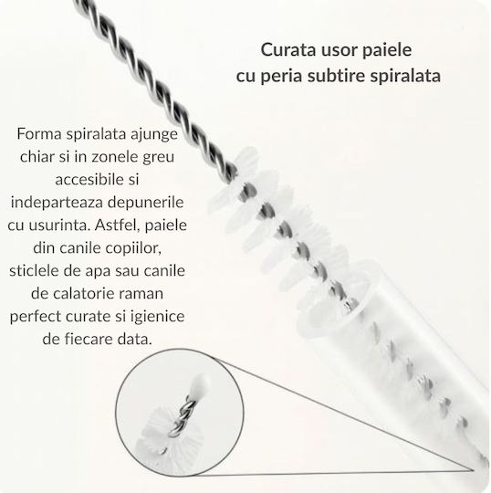Kidizi Perie de curățare pentru Biberoane Roșu 3buc