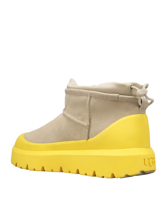 Classic Ultra Mini Suede Κίτρινα Ανδρικά Μποτάκια