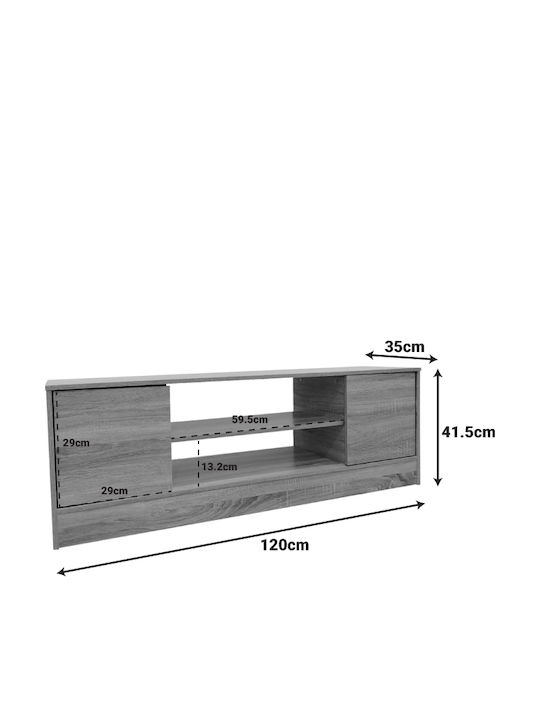 TV Stand Sasa Sonoma L120xW35xH41.5cm