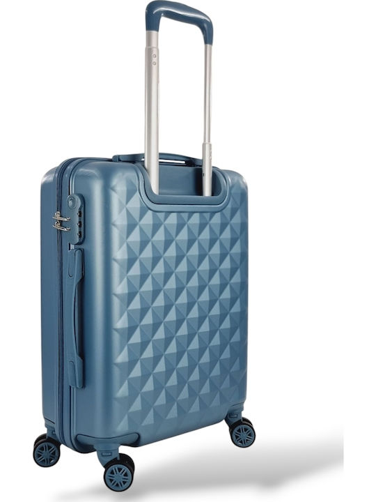 Kids Cabin Hard Light Blue Suitcase With 4 Wheels Height 55cm