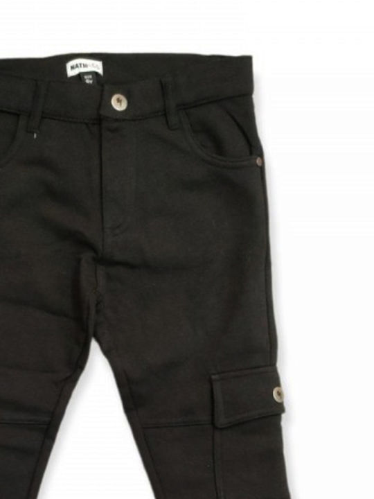 Kinder Schlaghose Cargo Stoff Schwarz
