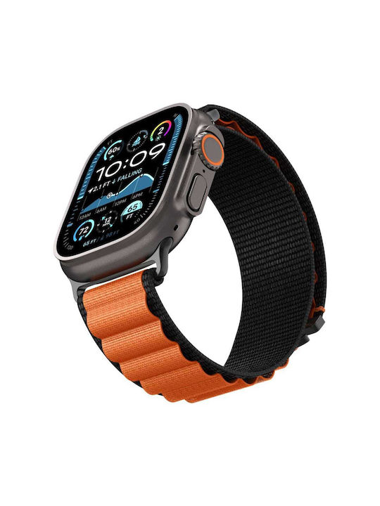 Spigen Wbf1 Strap Fabric Black Orange (Apple Watch 44/45/46/49 mm - Spigen)
