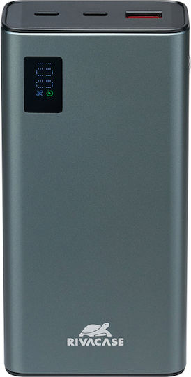 Rivacase VA1021 Външна Батерия 10000mAh с USB-A Изходен Порт и USB-C Изходен Порт Power Delivery / Бързо Зареждане Сива
