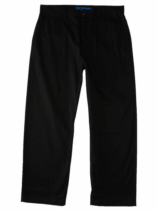 Worker Trousers Chino in Baggy Line Black