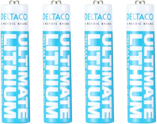 Deltaco Μπαταρίες Λιθίου AAA 1.5V 4τμχ