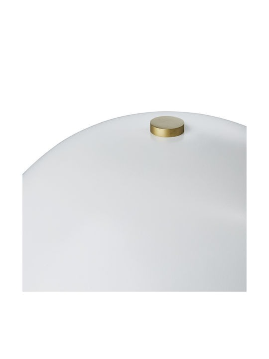 Selected by Pragmatic Metal Vintage Table Lamp with White Shade and Base