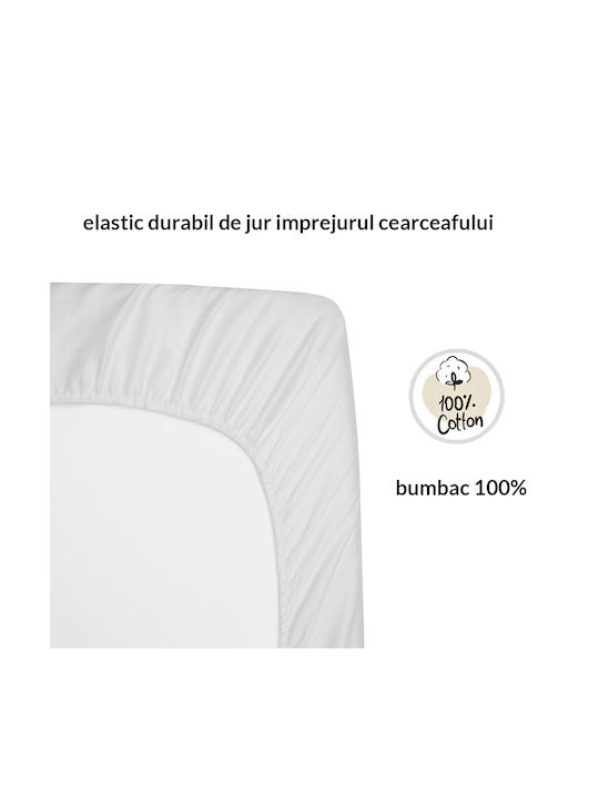 Kidizi Cearșaf pentru bebeluși Pentru Patut Bumbac cu Cauciuc Verde 60x120buc