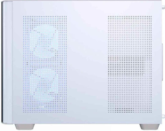 Aerocool P300C Gaming Mini-Turm Computergehäuse mit Seitenfenster und ARGB-Beleuchtung Weiß