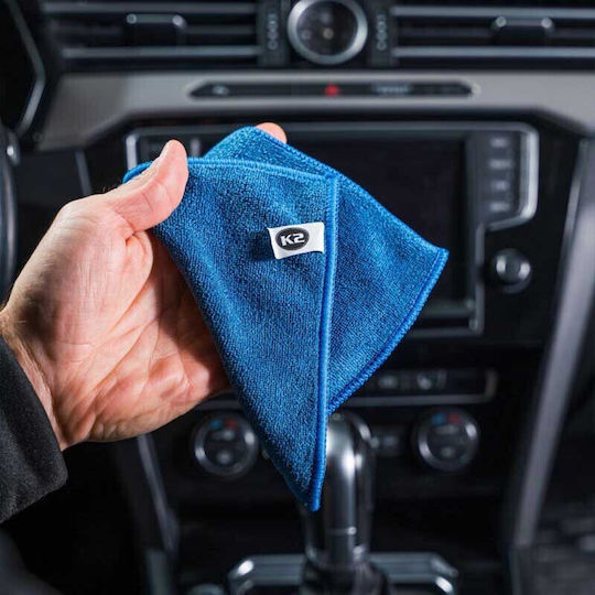 K2 Cloths Microfiber Cleaning Car Blue 15x15cm 5pcs