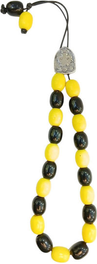 Cartotecnica Rossi Silver Worry Beads with 21 Beads Black 23cm