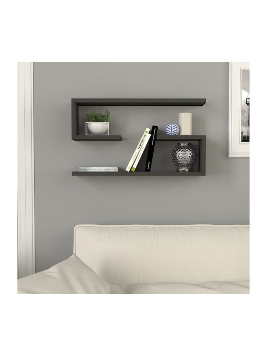 Shelves Wall Jenika Charcoal 2pcs 60x14.5x18cm
