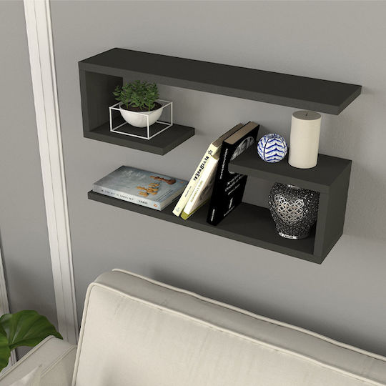 Rafturi Jenika Antracit (2 buc) 60x14.5x18cm