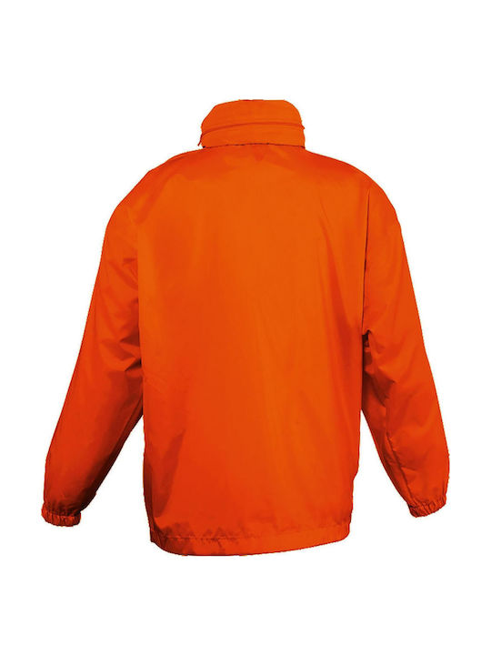 Wasserdicht Kinder Sportjacke Kurz Winddicht Orange