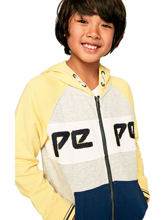 Kinder-Sweatshirt Strickjacke Gelbe CHARLES