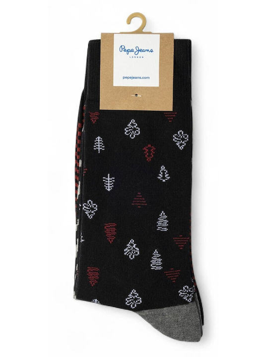 Pepe Jeans Xmas Tree Χριστουγεννιάτικες Κάλτσες Black 3Pack Pepe Jeans Xmas Tree Χριστουγεννιάτικες Κάλτσες Black 3Pack