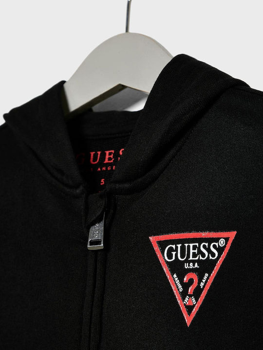 Kids Sweatshirt Cardigan with Hood Black Core