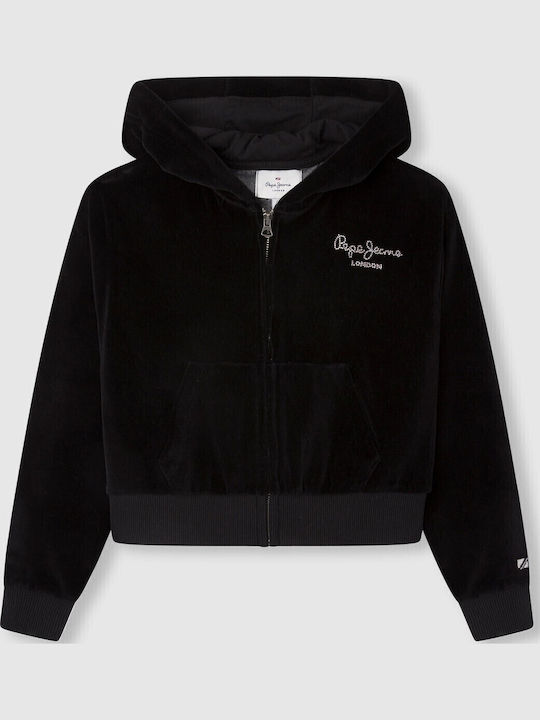 Kids Sweatshirt Cardigan Black Evora