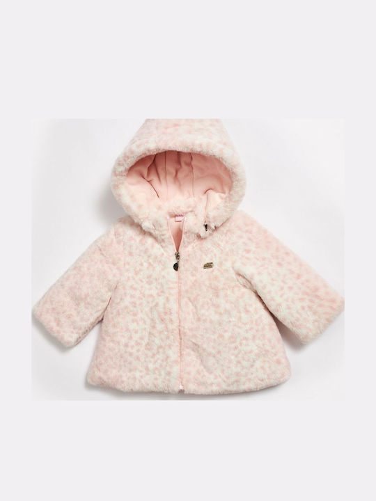 Kids' Fur with Hood Pink