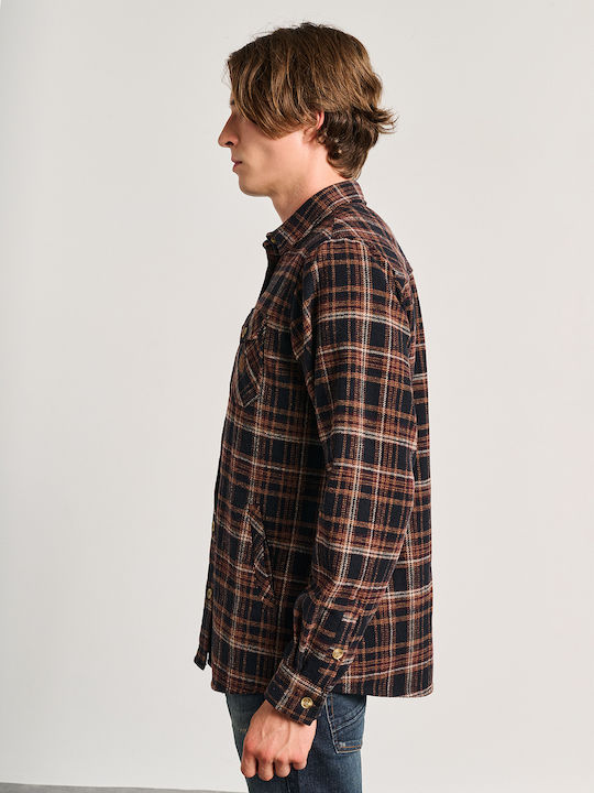 Men's Long Sleeve Overshirt in Regular Fit Multicolour 61-106.054.N0000