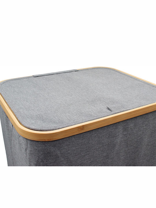 Keskor Bamboo Καλάθι Απλύτων Υφασμάτινο 44x33x48cm Γκρι