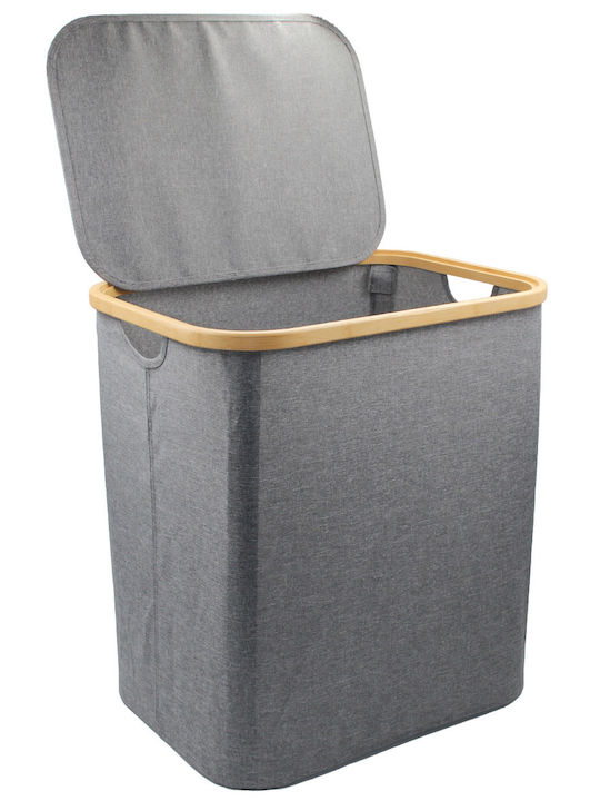 Keskor Bamboo Καλάθι Απλύτων Υφασμάτινο 44x33x48cm Γκρι
