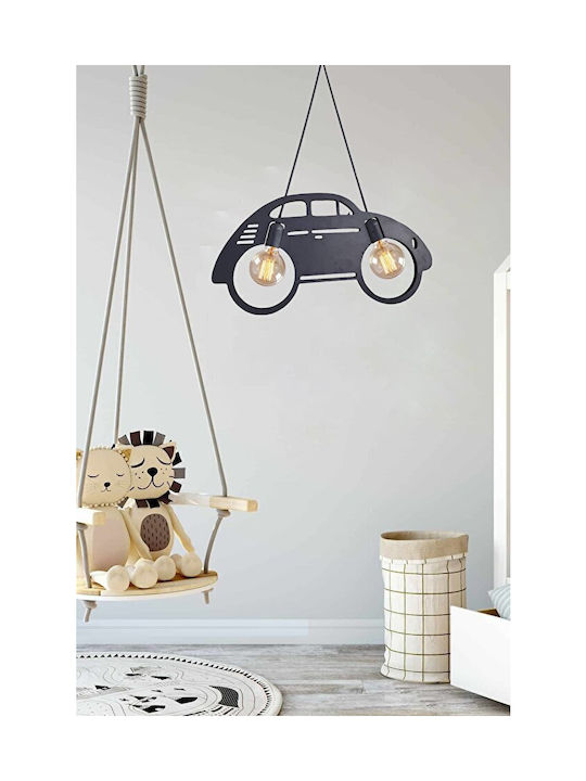 Kids Room Light Car Shape Black 30 X 56 Cm
