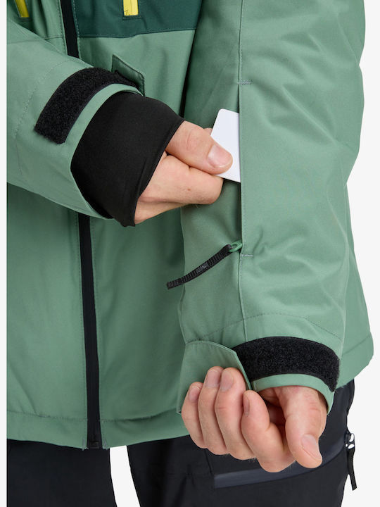 Quiksilver Sycamore Solid EQYTJ03502-GND0 Ανδρικό Μπουφάν για Σκι & Snowboard Πράσινο