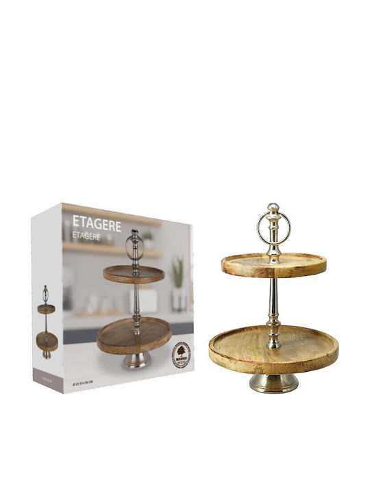 Zaros Μεταλλική Εταζέρα 2 Ορόφων Μπεζ Ø36cm Π25xΜ36cm Zaros Μεταλλική Εταζέρα 2 Ορόφων Μπεζ Ø36cm Π25xΜ36cm