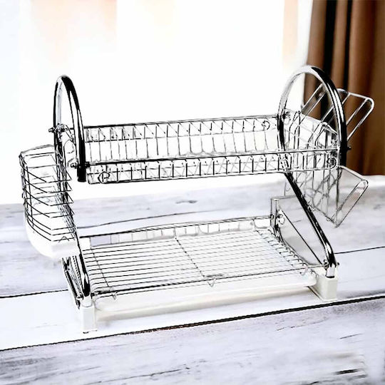Homestyle Scurgător De Chiuvetă Metalic Argintiu 47.5x24.5x36cm