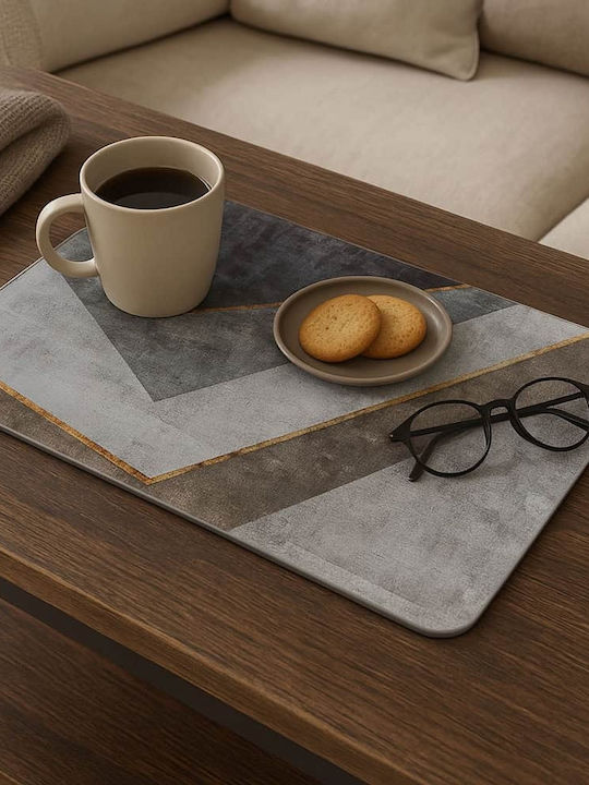 Ankor Plastic Rectangular Serving Tray in Gray Color 44x31x2.5cm 848652 1pcs