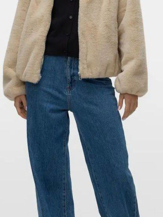 Women's Short Fur Beige
