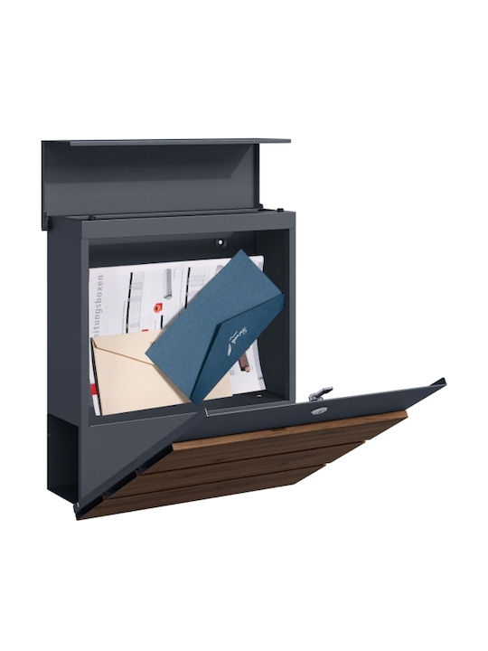Wiltoc Outdoor Mailbox Metallic in Brown Color 37x13x41cm